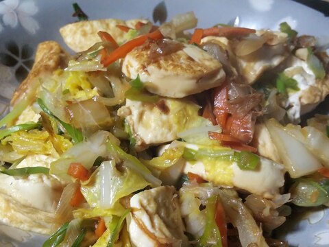 白菜と豆腐のチャンプルー